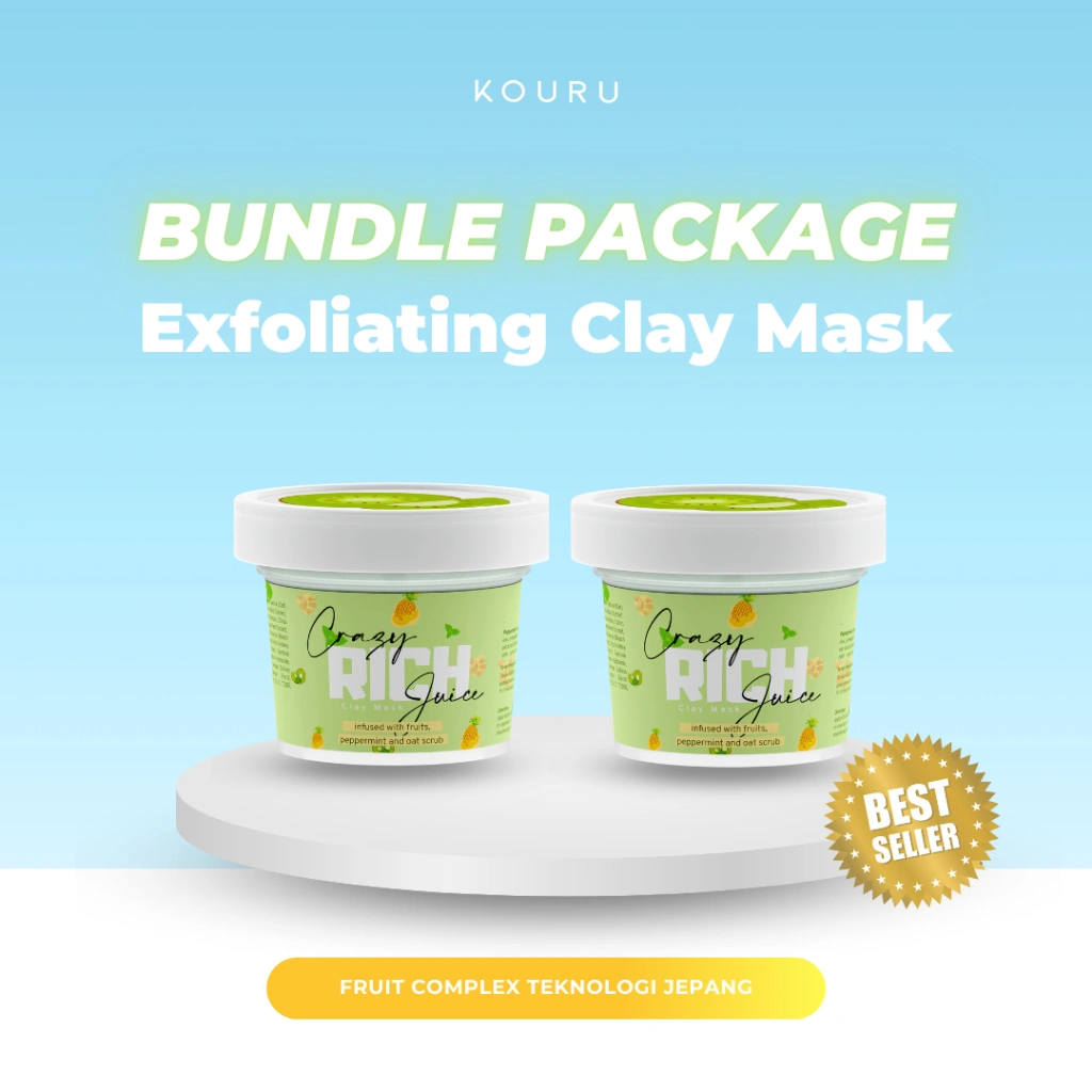 KOURU Bundling 2pcs Kouru Crazy Rich Juice Clay Mask 100gr [exp2027]
