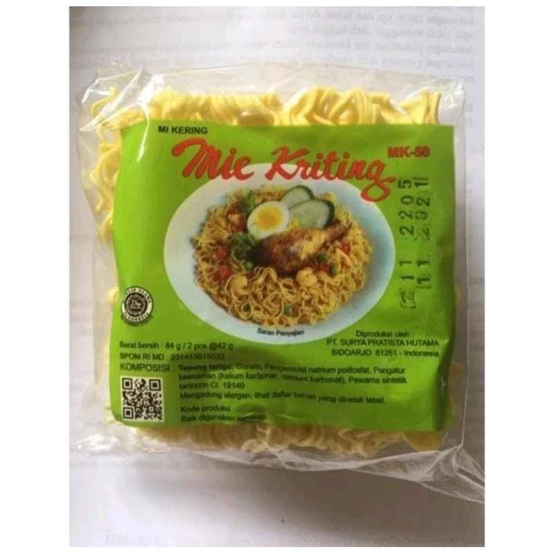 Mie Kriting /Mie Kering Kriting isi 2 - 82 gr