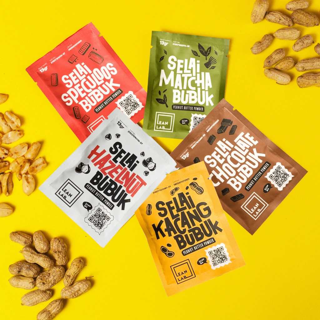 Lean Lab PB 2GO Smart Pack Mix (13g x15) Peanut Butter Powder / Selai Kacang Bubuk (Low Fat)
