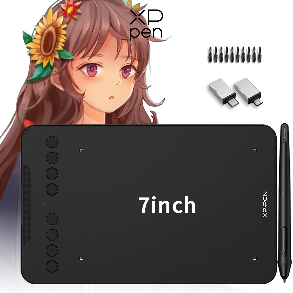 XPPen Deco mini7 V2 Pen Tablet 7inch Digital Graphic Drawing Tablet Support Android & PC  No Battery