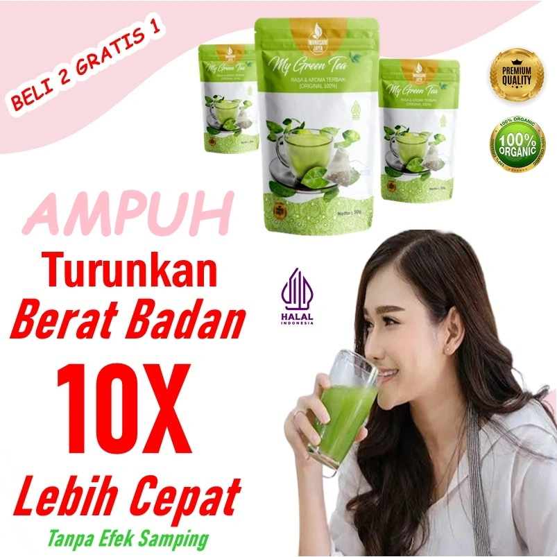 My green tea Premium No.1 Teh Hijau Alami Melangsingkan Badan Secara alami Detox Menurunkan berat badan Diet Detoks