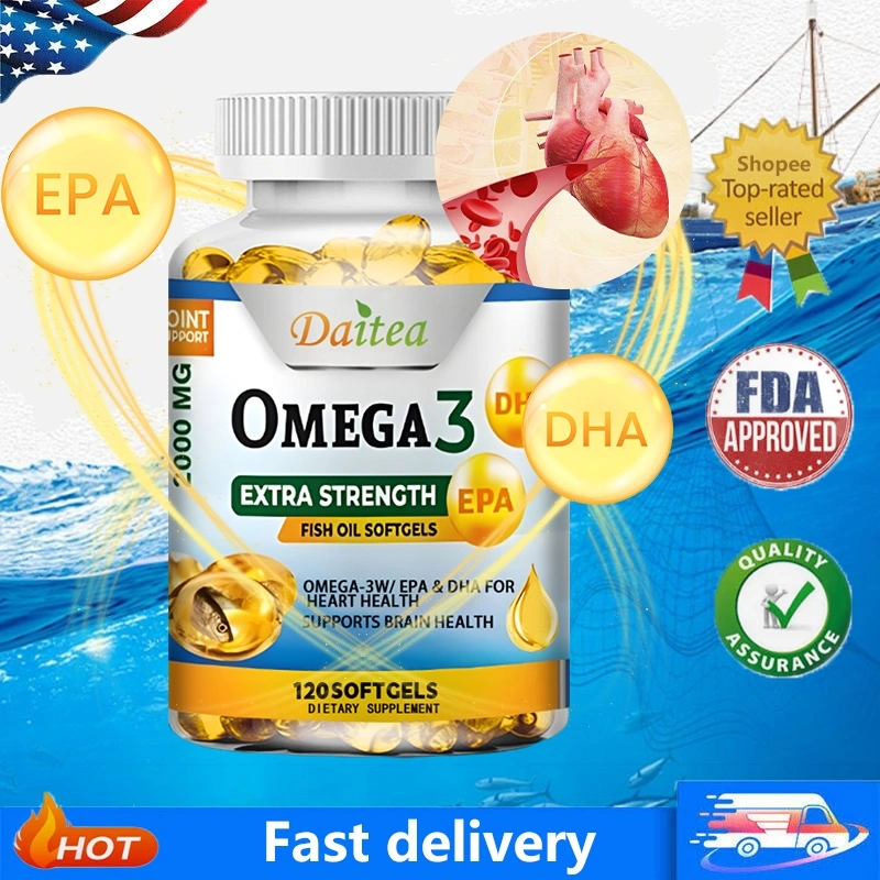 OMEGA 3 Minyak Ikan 2000mg Menurunkan Kolesterol dan Meningkatkan Kesehatan Jantung dan Otak 120 Kapsul