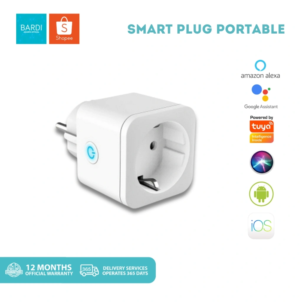 BARDI Smart PLUG WiFi Wireless Colokan IoT Smart Home Garansi RESMI Fungsi Energy Monitoring Outbow