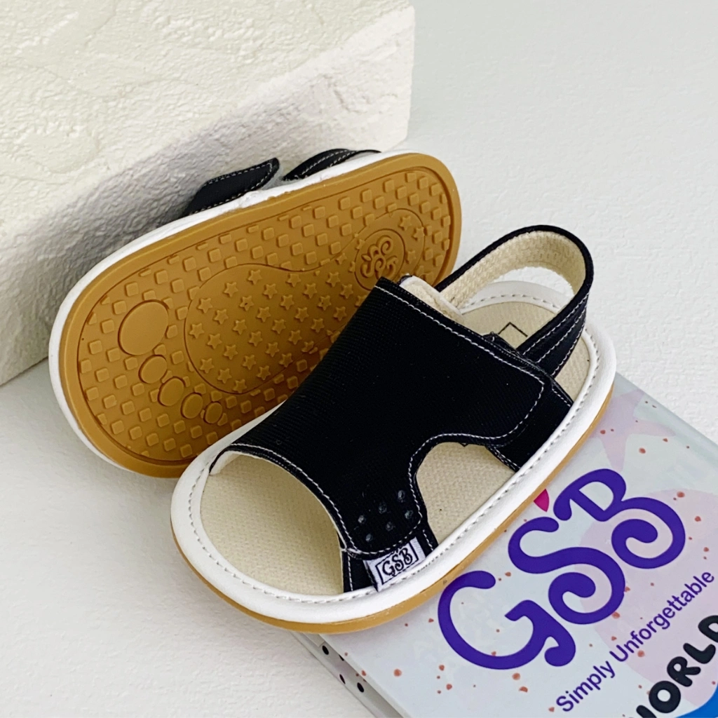 sandal bayi prewalker umur 2-12 bulan model casual S01 polos HITAM Polos Ringan & Anti Slip Terbaru