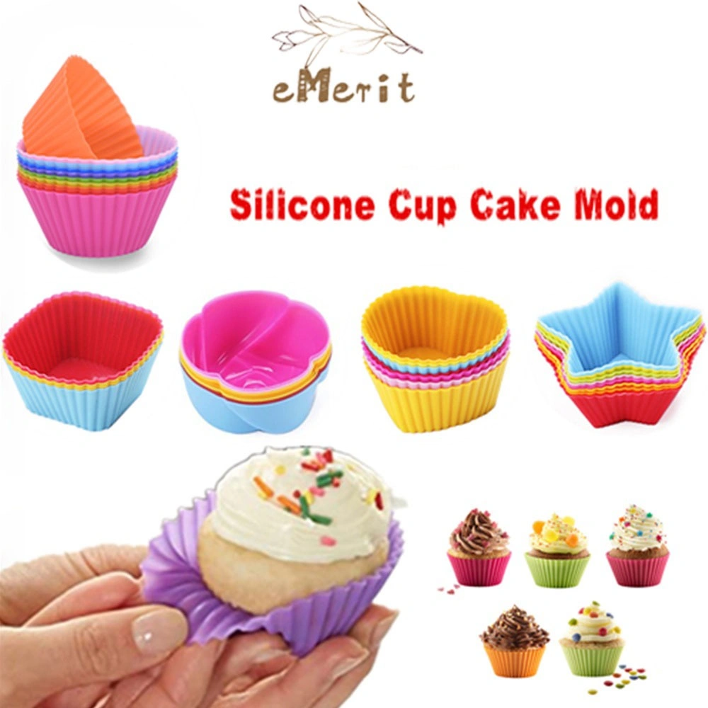 Silikon Kue Cupcake Muffin / Cetakan Cup Cake / Peralatan Baking Molds / Cetakan Silikon CupCake 7cm