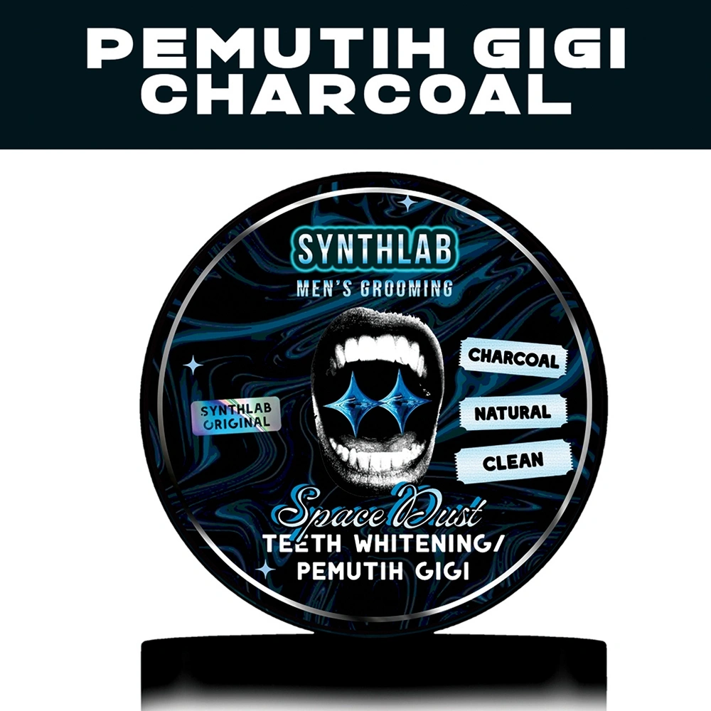 SYNTHLAB - PEMUTIH GIGI CHARCOAL TEETH WHITENING CHARCOAL Charcoal Powder Activated - obat gigi / pasta gigi