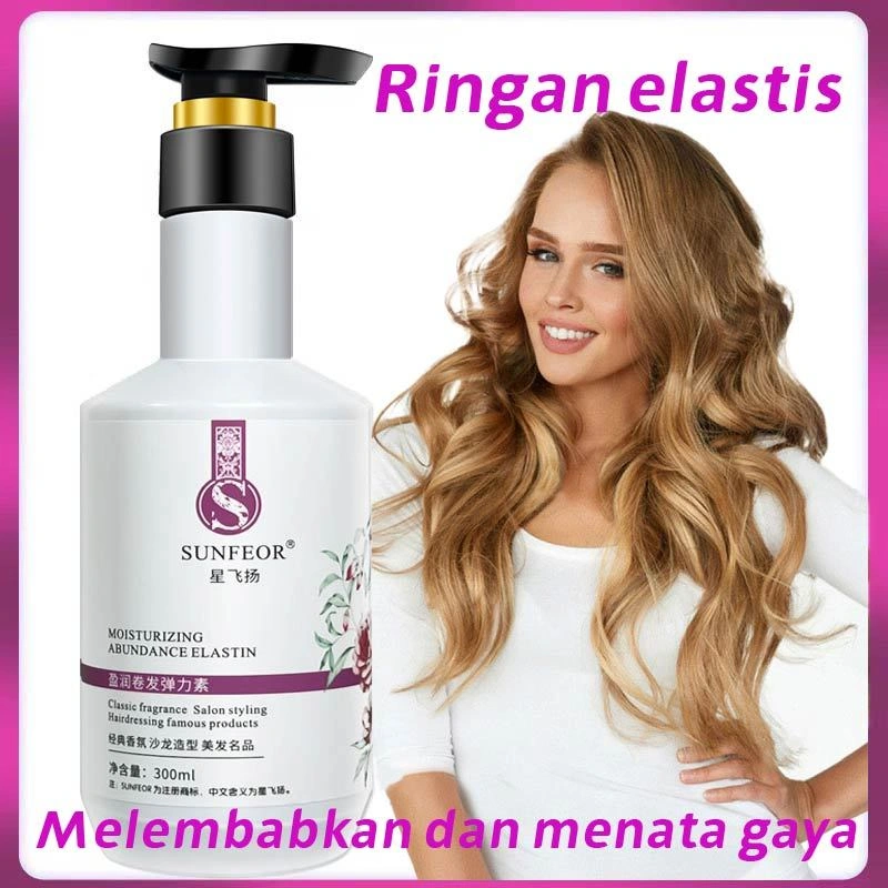 Gel Perawatan Dan Pemodelan Rambut Keriting Rambut Keriting Elastin Kurangi rambut kusut 300ML