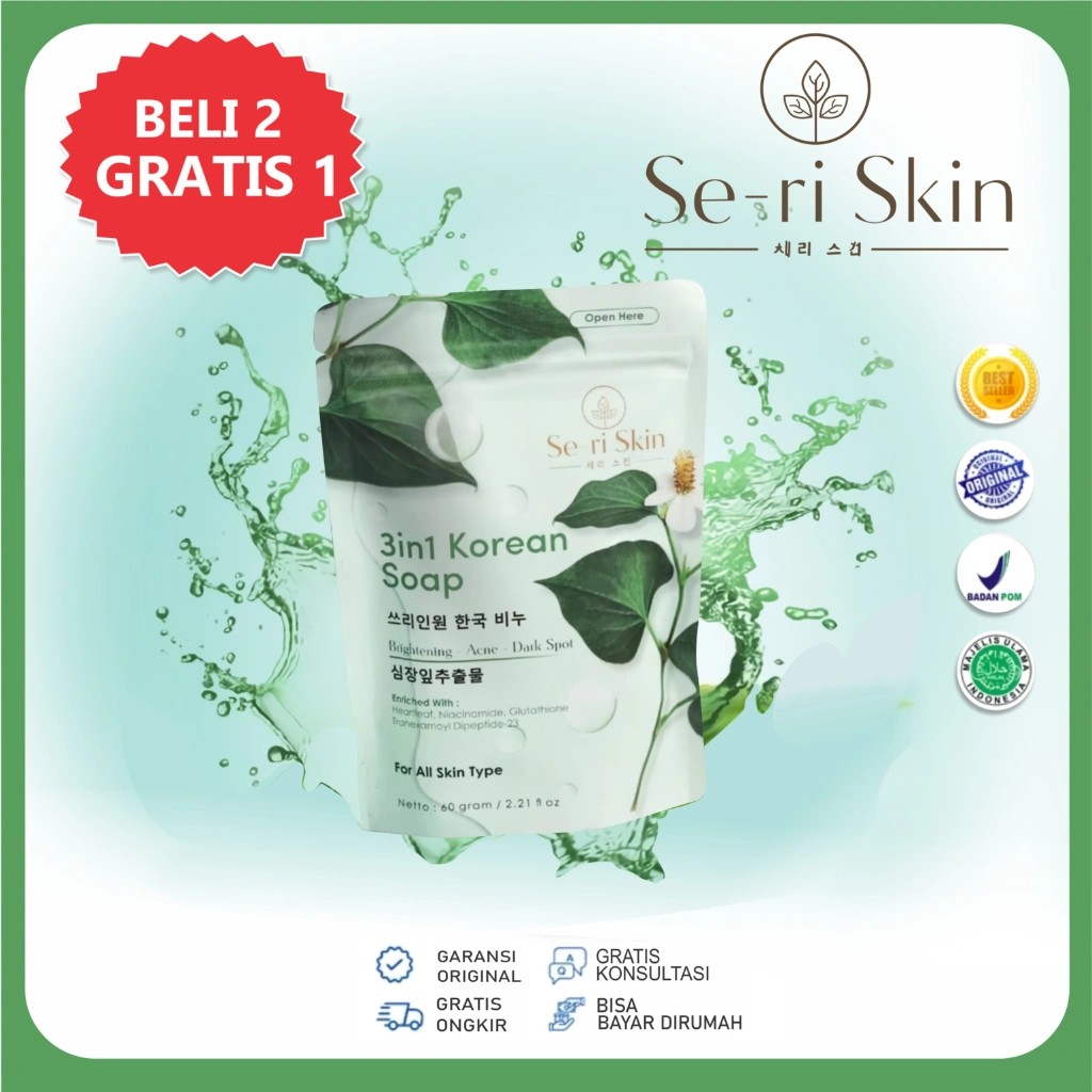 Sabun Se-Ri Skin 3in1 Korean Soap - Promo Beli 2 Gratis 1 | Sabun Untuk Mandi & Wajah Putih Bersih