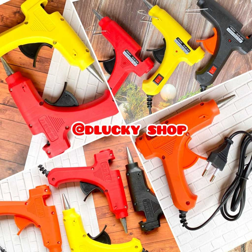 Alat Lem tembak glue gun pistol on off 20watt serbaguna random