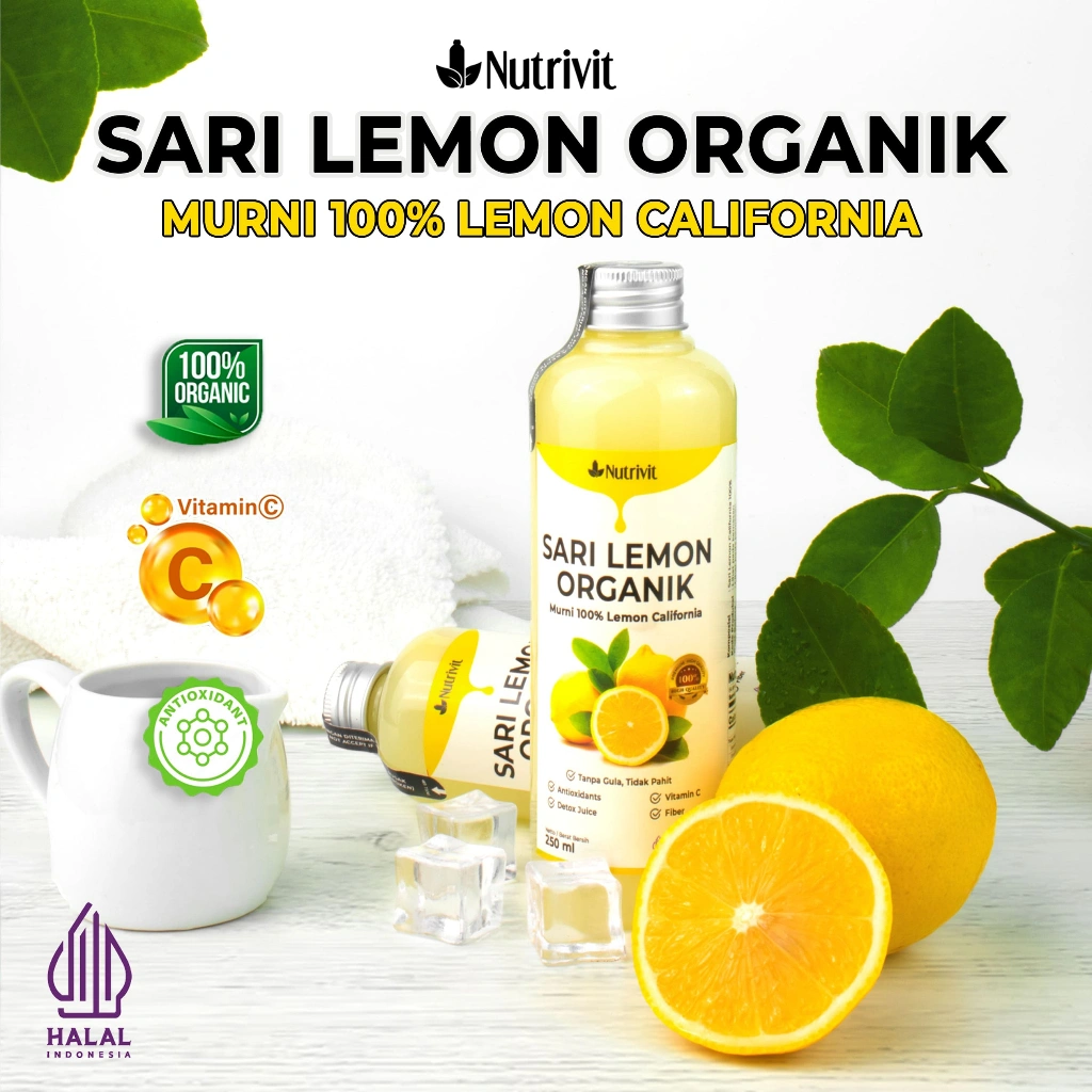 Nutrivit - Sari Lemon Original 250ml - Air Lemon Fresh - Diet Detoks - Original California