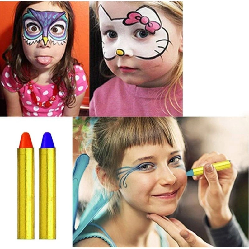 28/36 Warna Crayon Wajah Dan Badan Face Painting Anak Make Up Kid Crayon Kid Kids Stick Set Krayon Wajah Body Face Paint