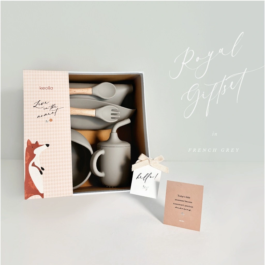 Keola Royal Gift Set 5pcs / Hampers Anak| Peralatan Makan Anak Silicone Premium Exclusive Free Gift Card