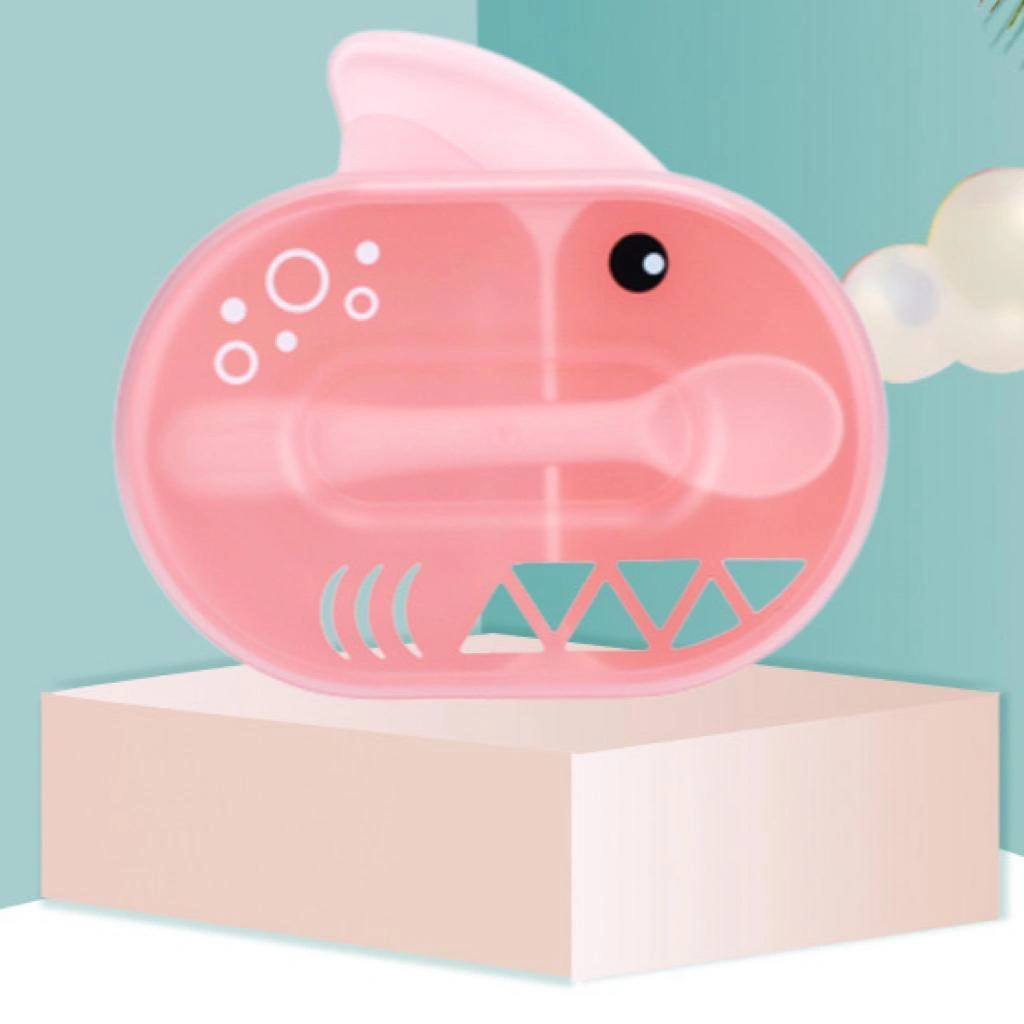 CB - Keola Tempat Makan dan Sendok MPASI Anak Baby Shark | Piring Makan Mpasi Anak | Tempat Bekal Anak TK Higienis