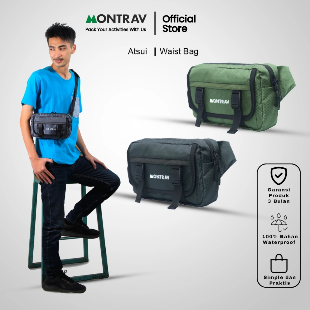 MONTRAV - Waist Bag - Tas Selempang - Atsui 3 Liter