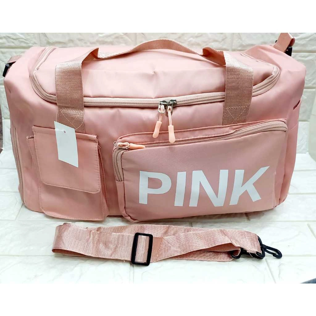 Tas Travel Duffle bagPINK Olahraga Fashion  Import