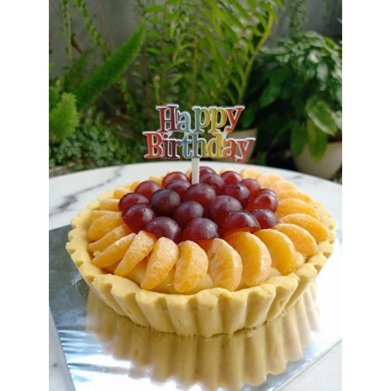 Pie Buah Besar 16cm,18 cm dan 20cm Fruit Pai Enak Dan Segar Kue Pei Jumbo Lezat Nikmat Fresh
