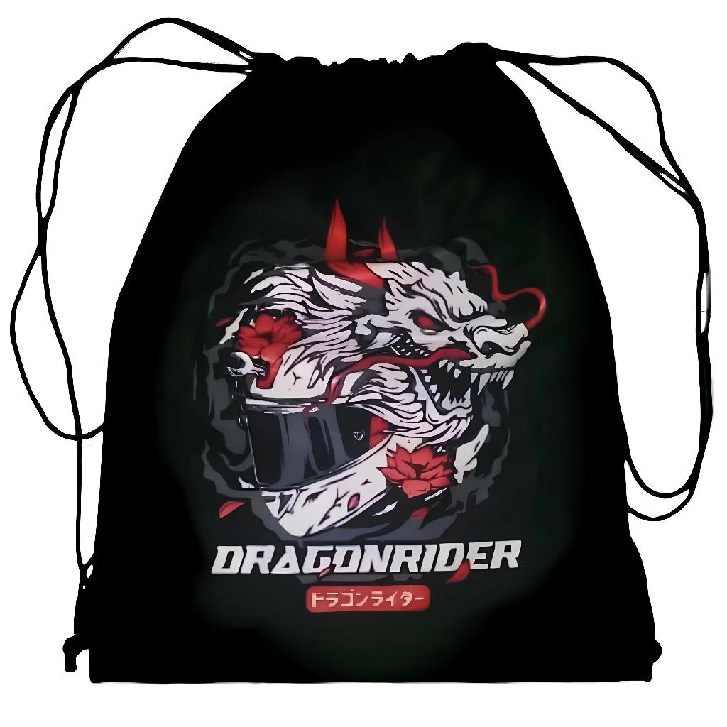 TAS SERUT Dragon Rider Tas Serut Waterproof String Bag | Tas Serut Multifungsi | Tas Aktifitas Fisik | Tas Belajar | Tas Serut Sporty | Tas untuk Futsal | Tas Serut Tahan Air