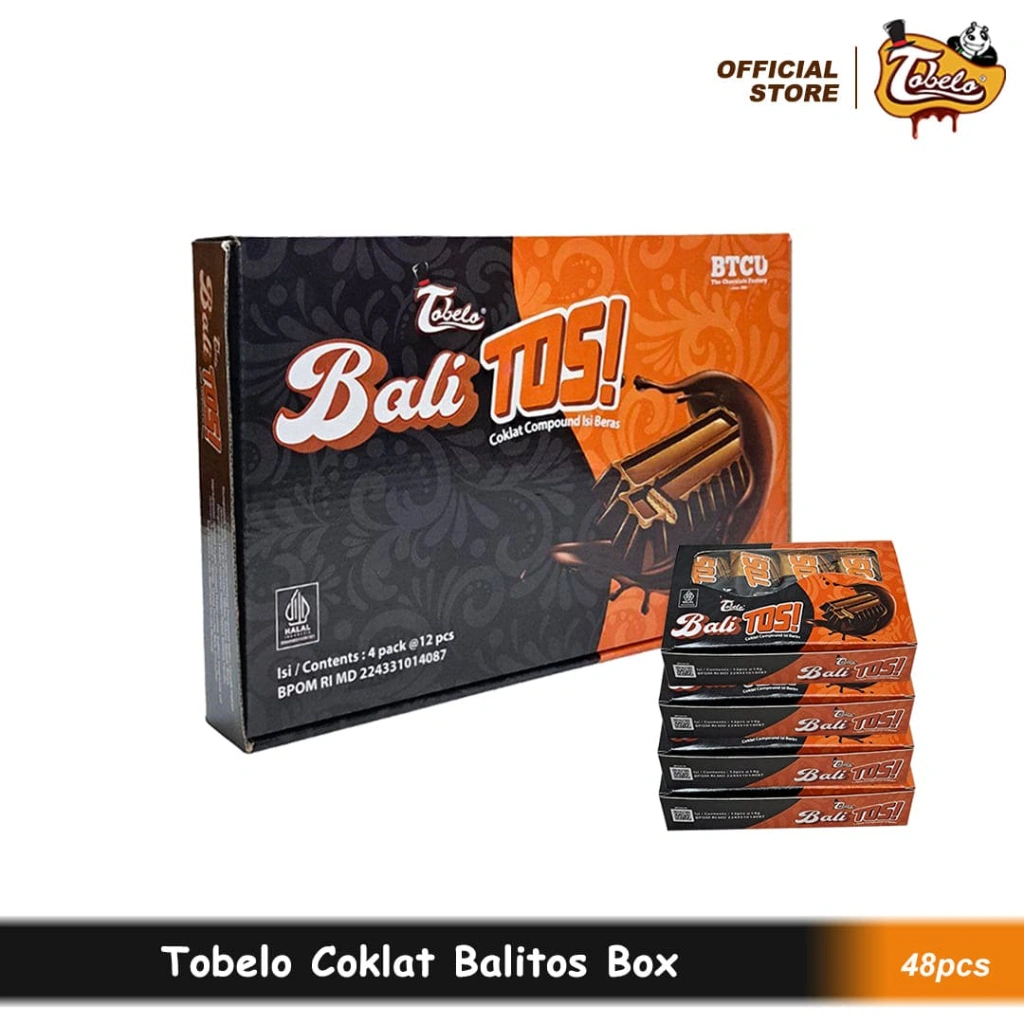 Tobelo Balitos Dus isi 4 Pack x 12pcs Snack Coklat Batangan Manis Halal BPOM