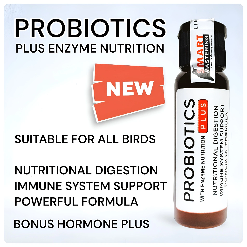 PROBIOTICS PLUS Formula Probiotik Dan Enzim Untuk Kesehatan Pencernaan Burung (Terbaik, Best Seller)
