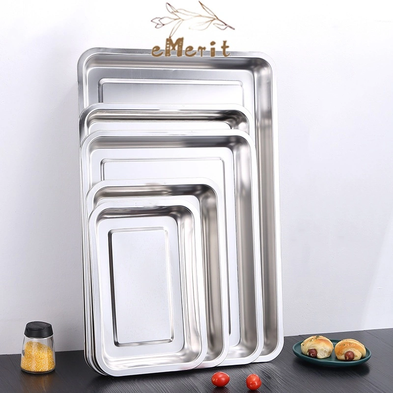 Nampan Stainless Persegi / Nampan Peniris Minyak / Baking Tray Stainless / Nampan Baki Saji Tatakan Stainless Kotak Anti Karat