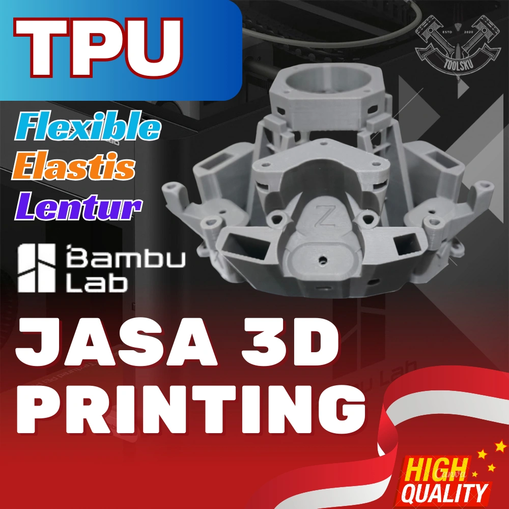 Cetak 3D Printing / Objek 3D / 3 Dimensi Bahan TPU Flexible Elastis Lentur