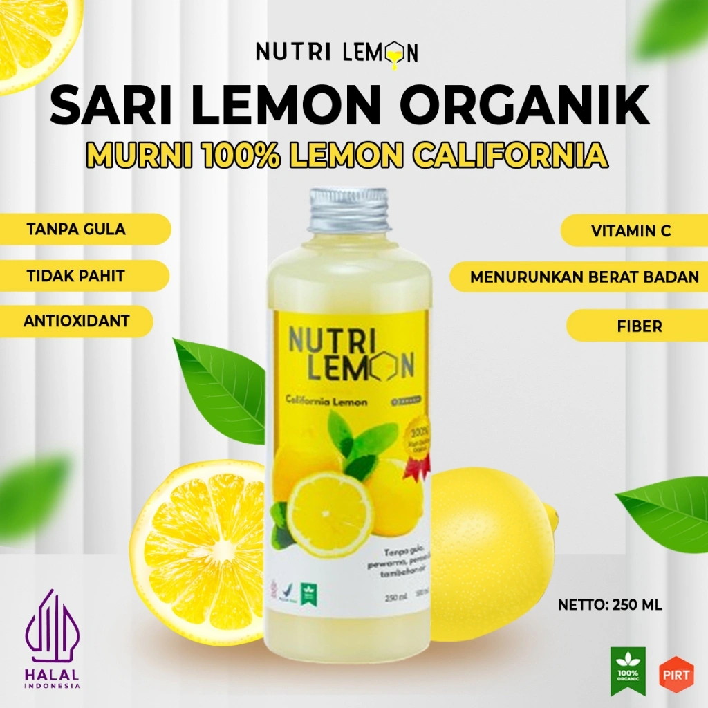NutriLemon - Sari Lemon Murni California 250ml 100% Original