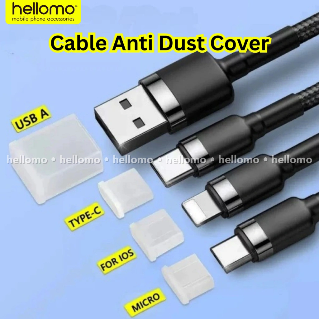 Cover Anti Debu Pelindung Plug Micro USB TYPE C Lightning USB-A Tipe A Male Penutup USB A Silicone Dust Proof