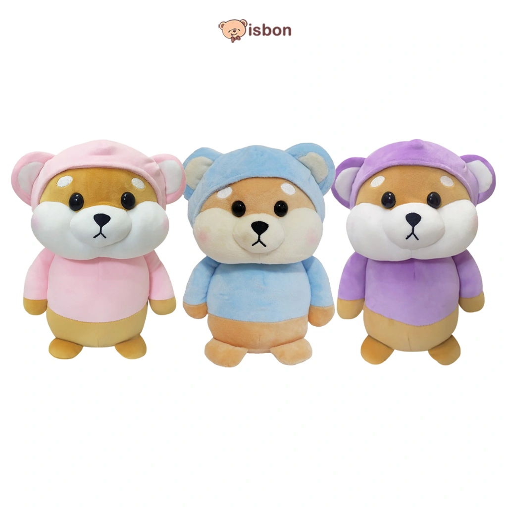 ISTANA BONEKA Anjing Shiba Dengan Baju Hoodie yang Menggemaskan dan Cocok Untuk Kado Ulang Tahun Anak