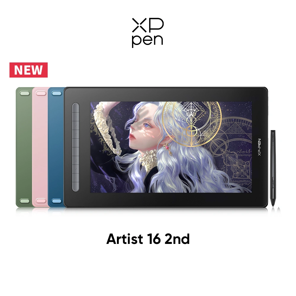 XPPen Artist 16 2nd gen Pen Display Drawing Display With X3 Pen Digital Graphic Drawing Pen Tablet