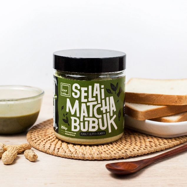 Lean Lab Selai Matcha 250gr Selai Rendah Kalori (Vegan, Gluten Free, Low Fat)