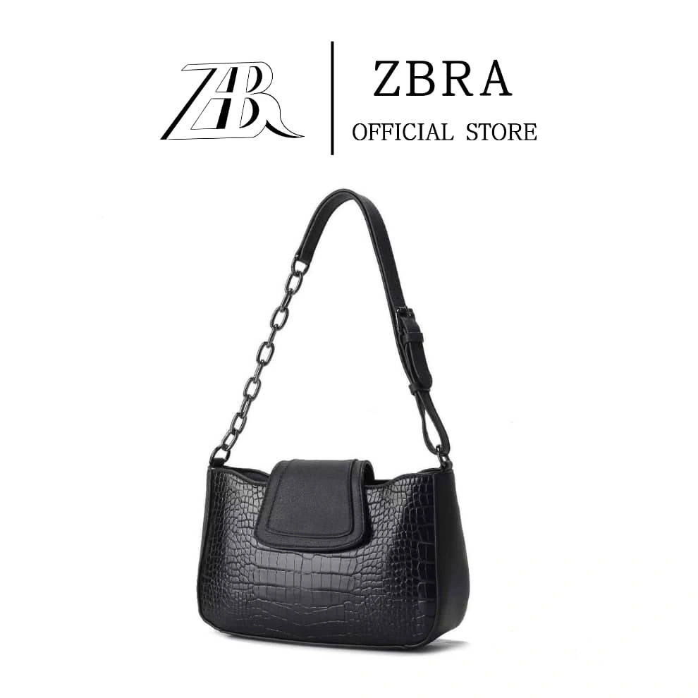 ZBRA Tas Bahu Wanita Clara Bag Shoulder Bag Wanita Zipper Flap Magnet Tali Kombinasi - 5 Warna #216