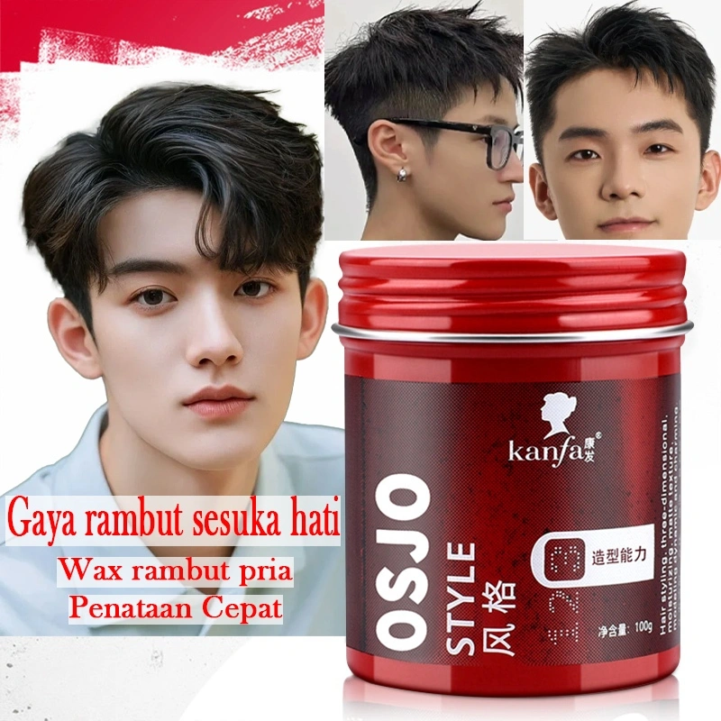 Wax rambut pria Penataan Cepat  Tahan lama Pomade rambut Kilau gaya rambut tanpa rasa berminyak