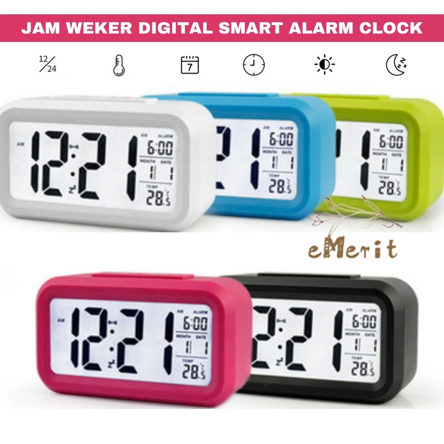 Jam Meja Digital / Jam Weker Pintar / Digital Smart Alarm Clock