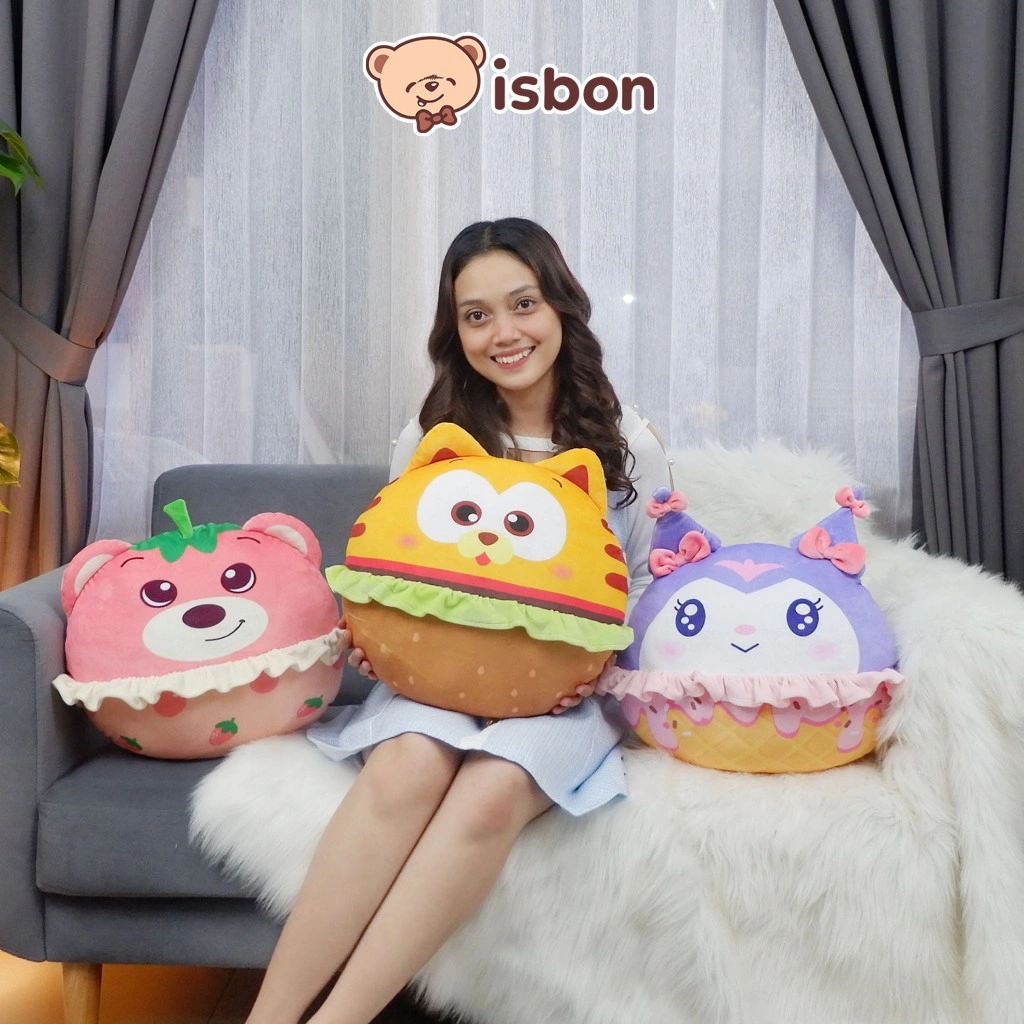 ISTANA BONEKA Balmut Ice Cream Bantal Selimut Traveling Anak Bayi Karakter Lucu Premium Cocok Untuk Perjalanan Kendaraan Di Mobil Ataupun Kereta Api Hadiah Ulang Tahun Spesial Gerry Berry Qumi