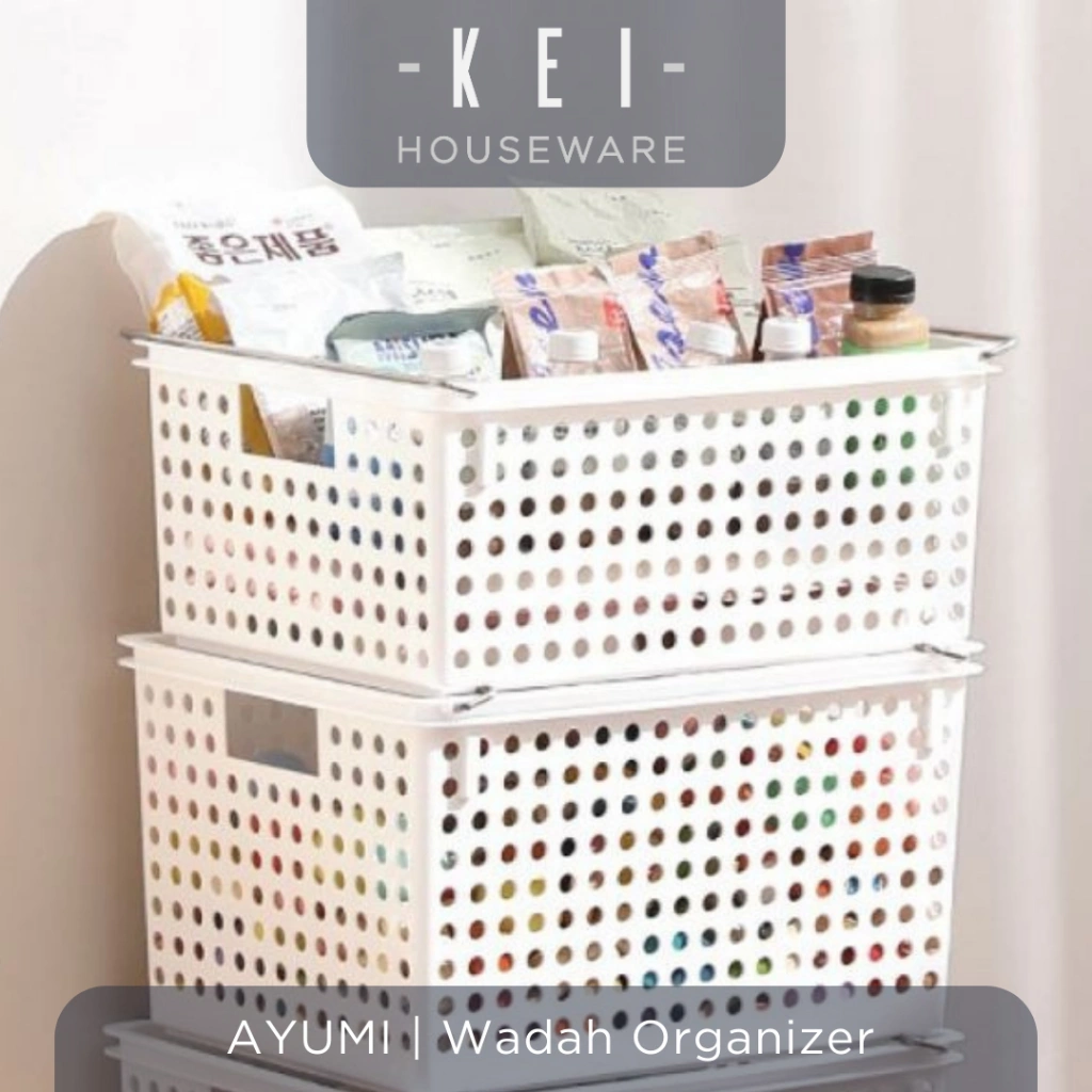 【KEI】AYUMI Penyimpanan Baju Kotor Plastik Besar Rak Dorong Buku Dan Mainan Minimalis Box Roda Peralatan Modern Kotak Keranjang Multiungsi Stackable Tumpuk Rack Trolley Barang Rumah Aesthetic