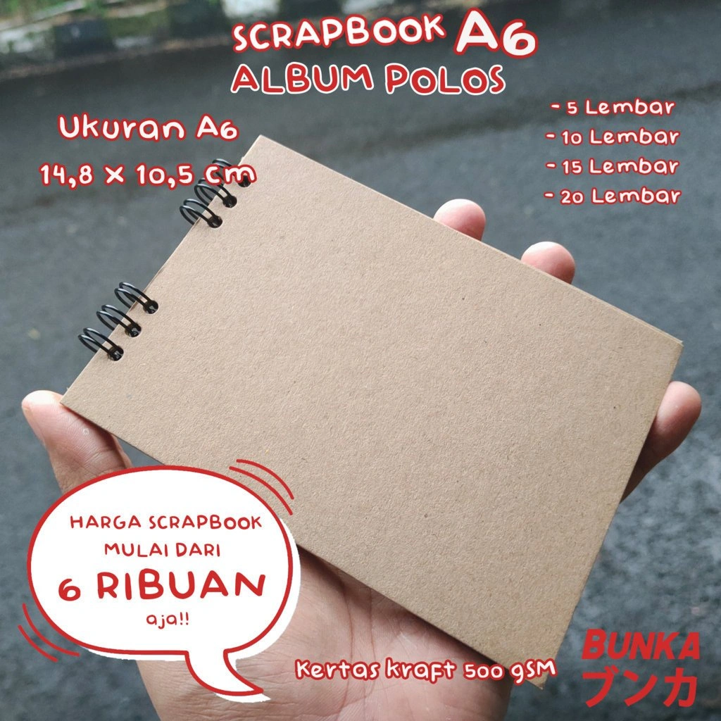 Scrapbook A6 Aesthetic Mini Album vintage buku catatan story book kado anniversary valentine cowok cewek murah