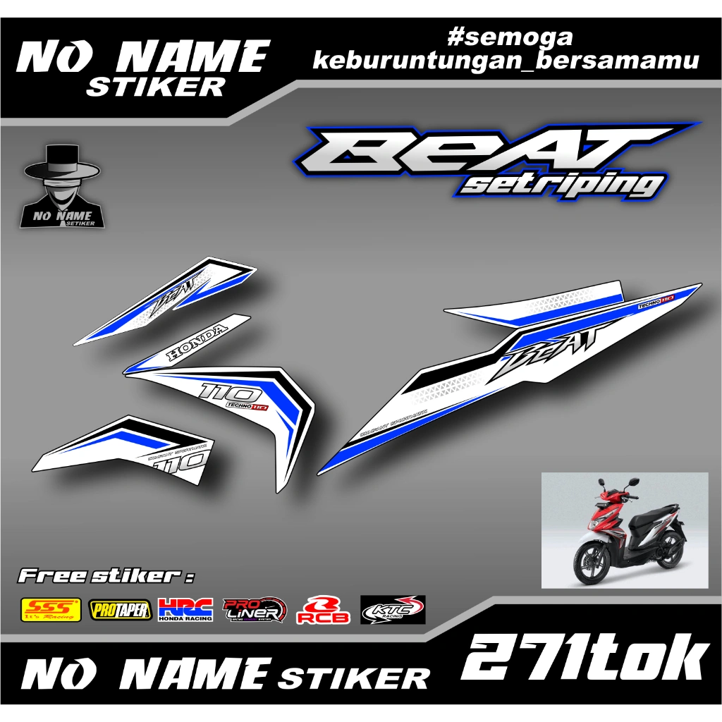 Striping stiker setiker Motor Beat esp (271tok) 2016 2017 2018 2019 / Fi New Esp Iss