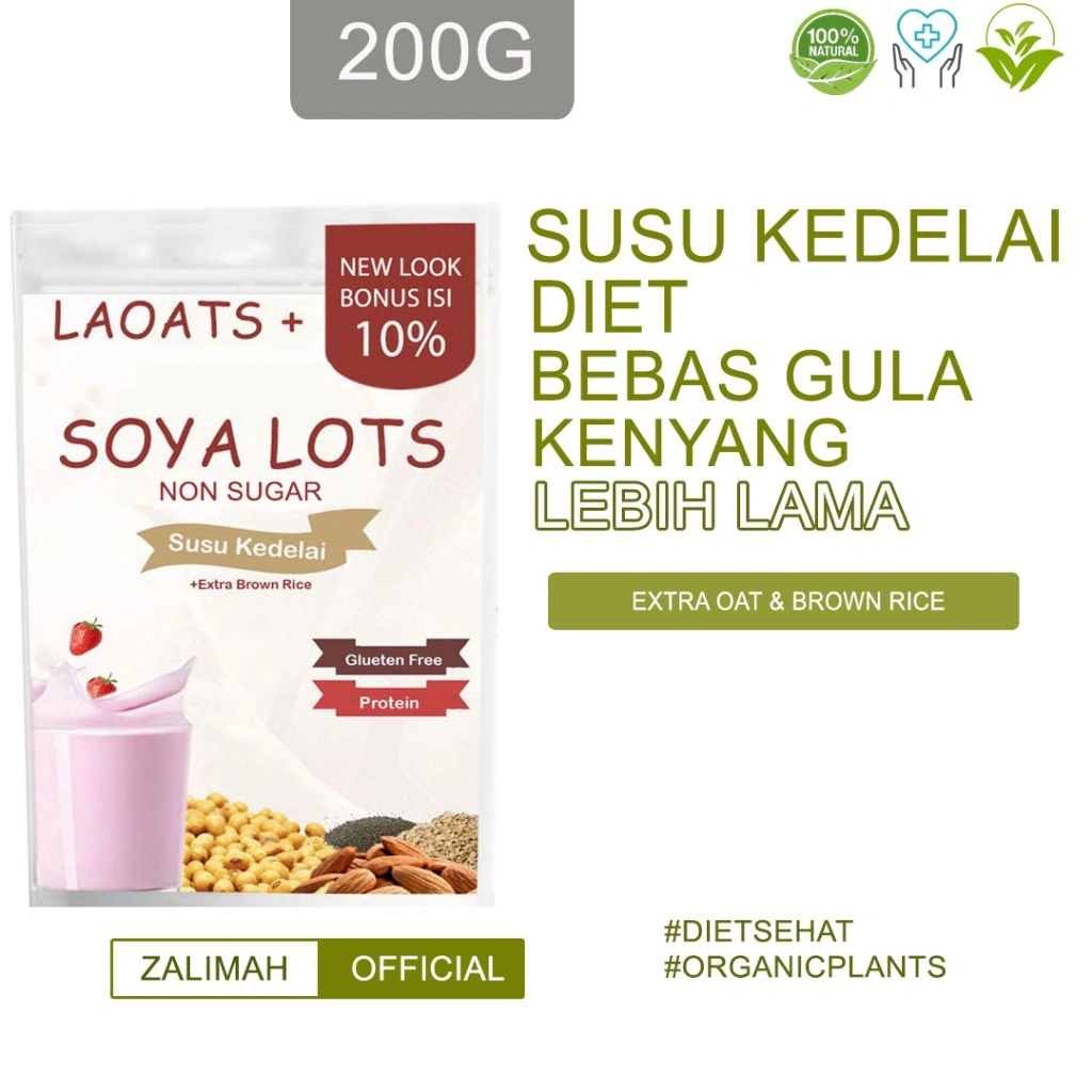 Susu Kedelai Whey Tinggi Protein Oatmilk Diet Penurun Berat Badan Non Sugar Laoats