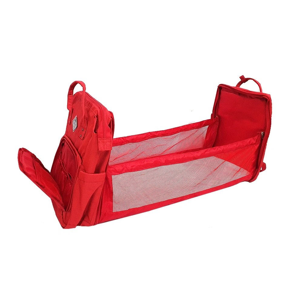 [HOT PRODUCT] FRECKLES 3in1 Super Diaper Bag Party Red - Tas Perlengkapan Bayi dengan Tempat Tidur Lipat - Red Only