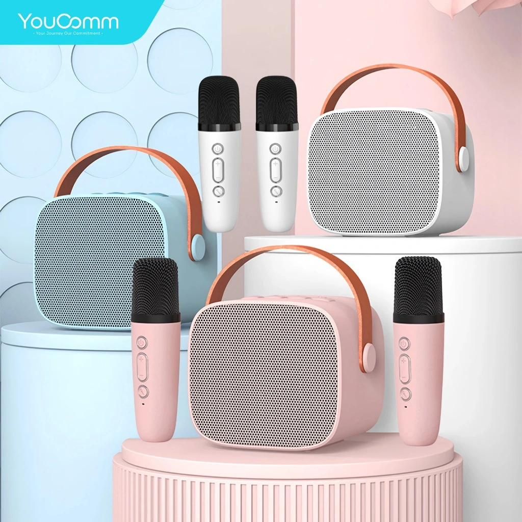 Youcomm Karaoke Mini Speaker Microphone Karaoke Premium Set Speaker Bluetooth Wireless With Mic Karoke Bluetooth Full bass Portable Speaker K1