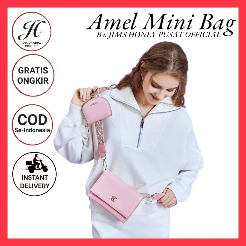 Tas Selempang Mini Jimshoney Amel Bag Daily Work / Tas Wanita Murah Jims Honey / Tas Trendy Slingbag