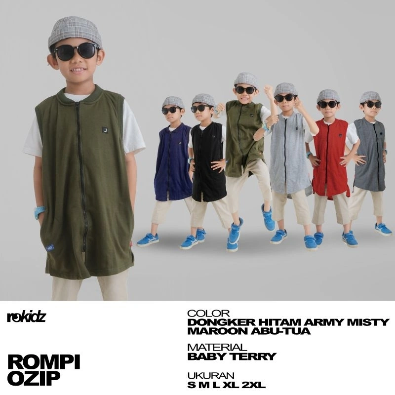 Rompi Shalat Ozip ROKIDZ Anak Pria Ukuran S M L XL 2XL