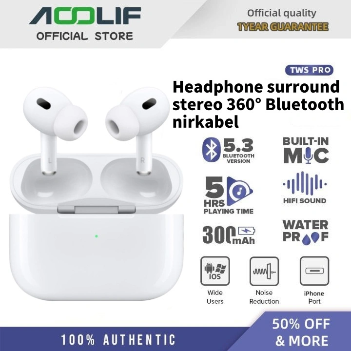 TWS pods Bluetooth 5.3 Earphone Android and iPhone with Microphone HiFi Stereo Bass Earbuds