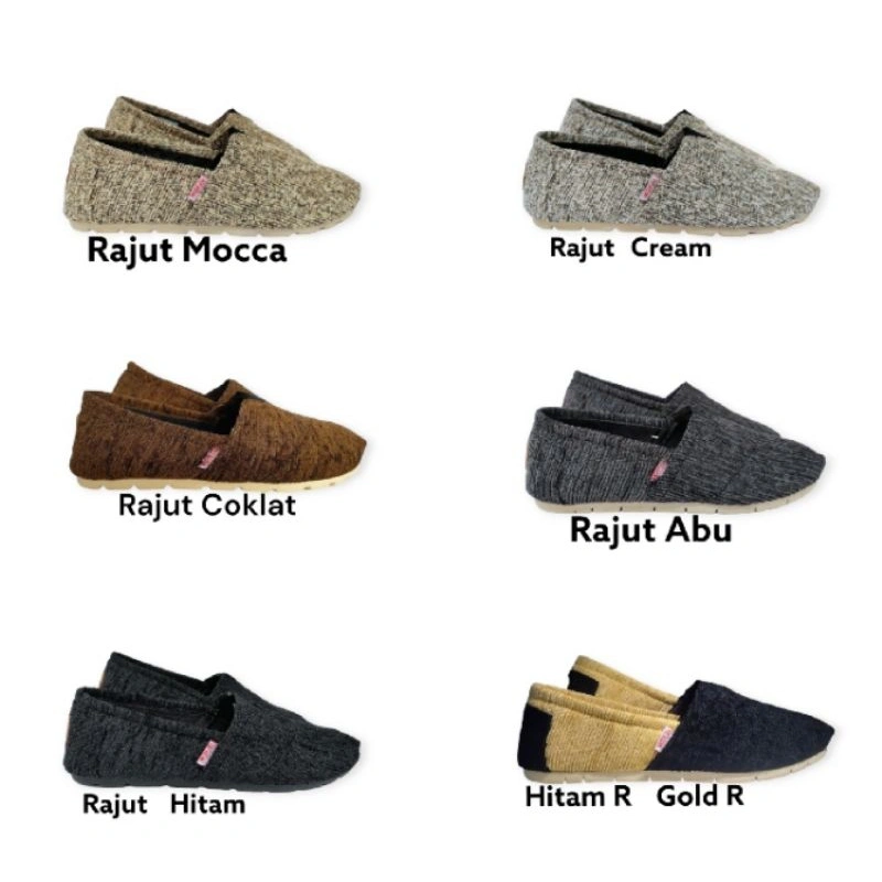 sepatu slipon rajut premium kombinasi warna cewe dan cowo ukuran 36-45