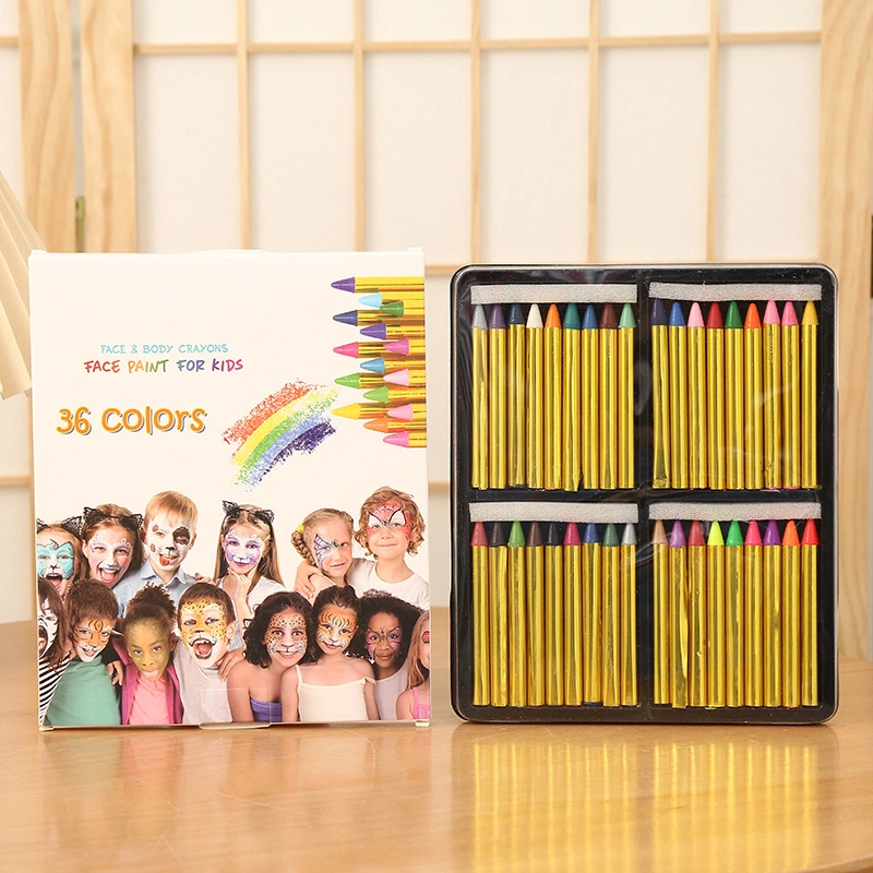 28/36 Warna Crayon Wajah Dan Badan Face Painting Anak Make Up Kid Crayon Kid Kids Stick Set Krayon Wajah Body Face Paint
