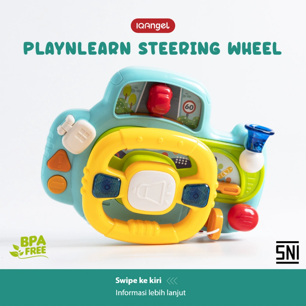 IQAngel - Play & Learn Steering Wheel Blue