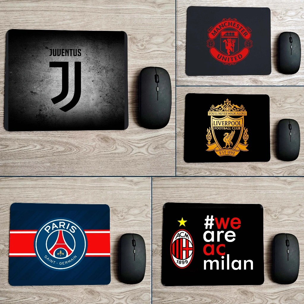 [HARGA PROMO] Mouse Pad Premium Anti-Selip Motif Klub Bola Mousepad Bisa Custom