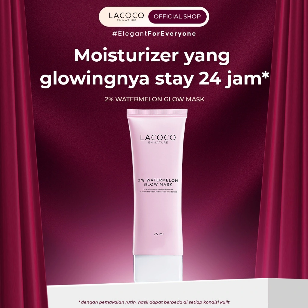 Lacoco Watermelon Glow Mask Sleeping Mask Moisturizer Cream Melembapkan Hydrating La Rose Vifa Dor Harley Skint Bynare