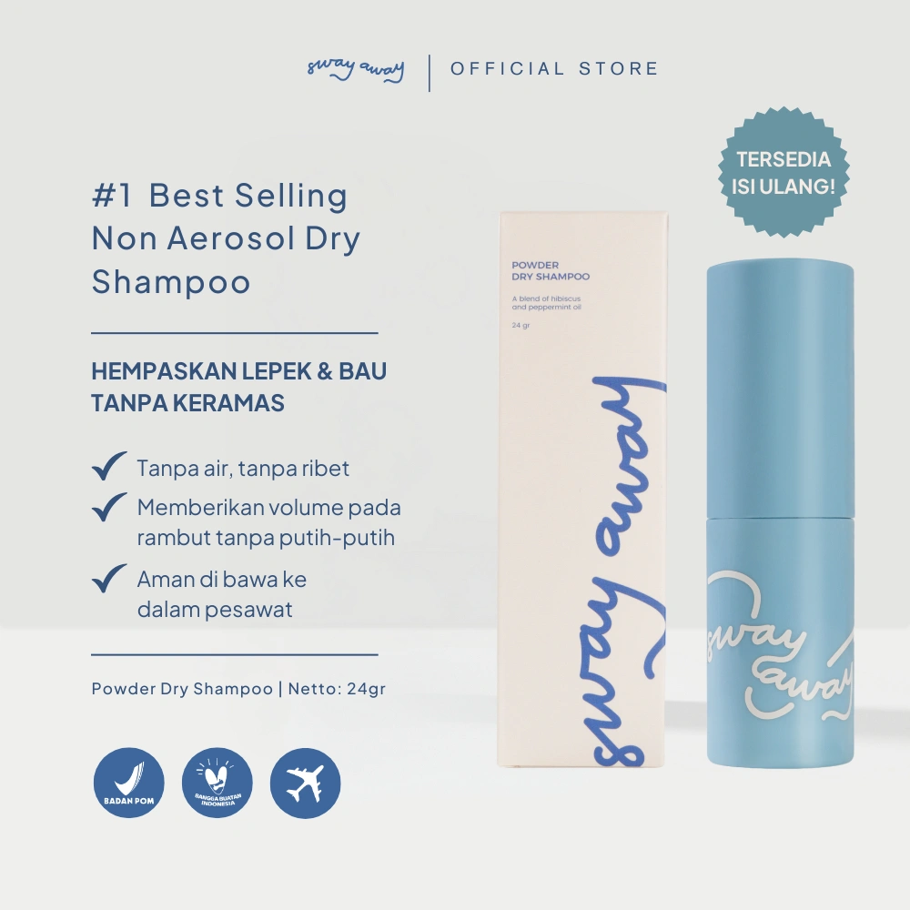 Sway Away - Powder Dry Shampoo (Non-Aerosol) Travel Friendly 24 gr