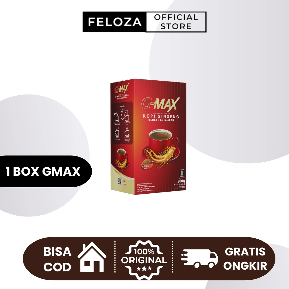 GMAX MINUMAN KOPI INTSAN EXTRA GINGSENG UNTUK PRIA 1 BOX 10 SACHET SUDAH BPOM